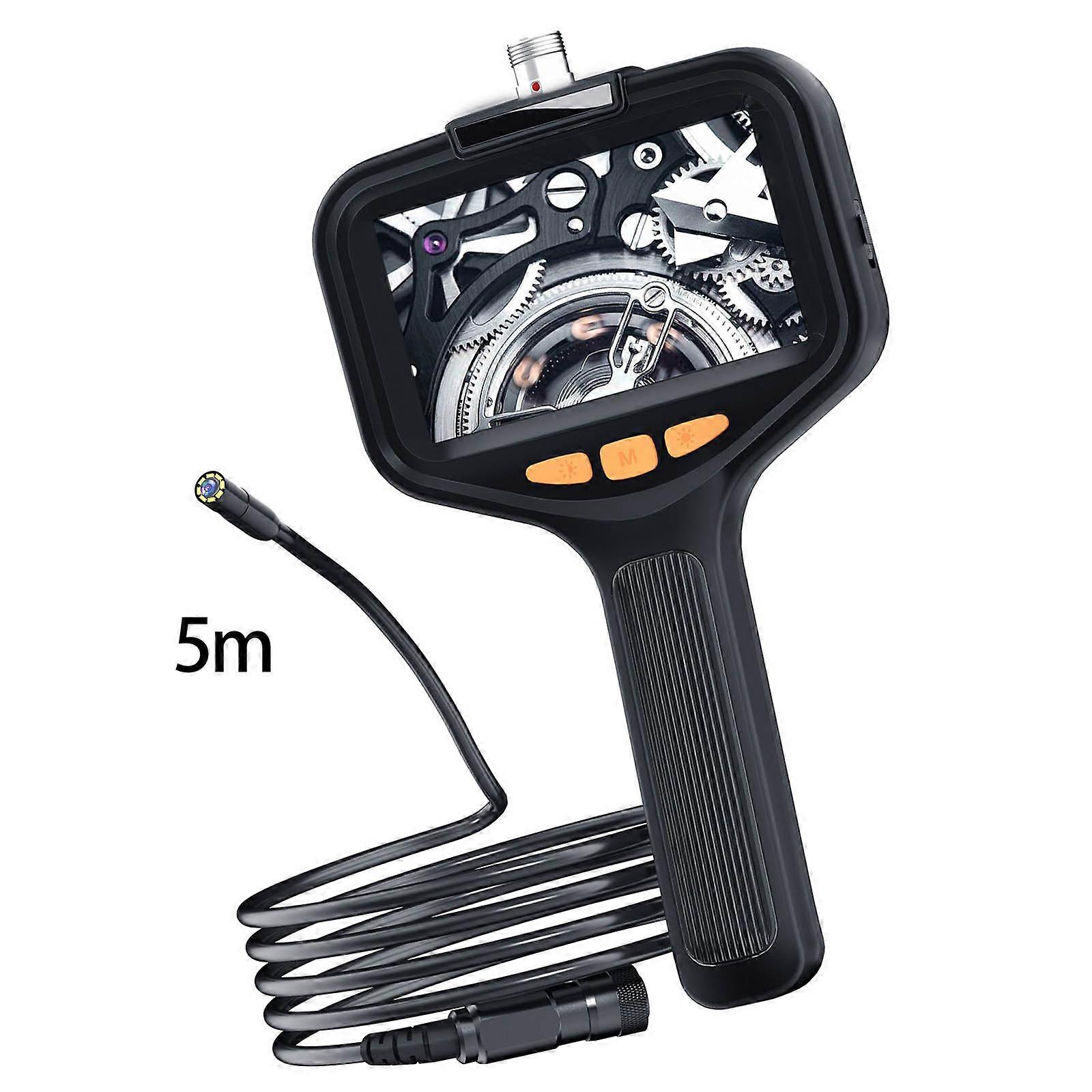 Industrial Endoscope, Borescope Inspection Camera, IP67 Waterproof Camera, Sewer Camera with 8 LED Light Multicolor