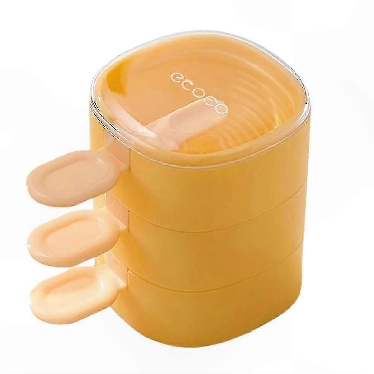 Multi-Layer Ice Cream Mold, Yellow Popsicle Maker for Creative Desserts