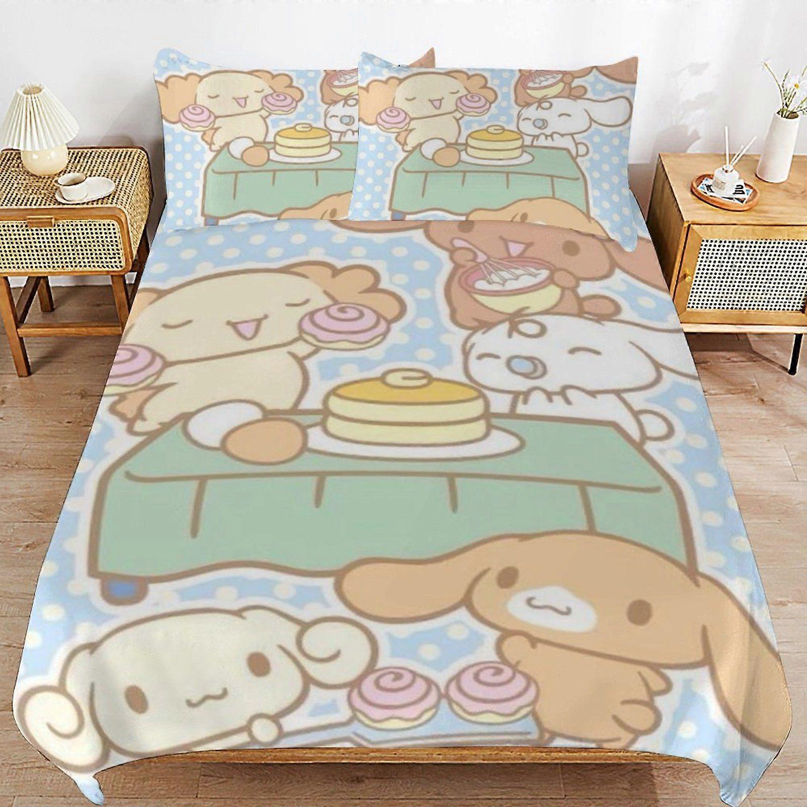 W138 Sanrio Luxurious Soft Feel Durable Weave Structure for Cozy Sleep Duvet Cover Sets with Zipper Access M138