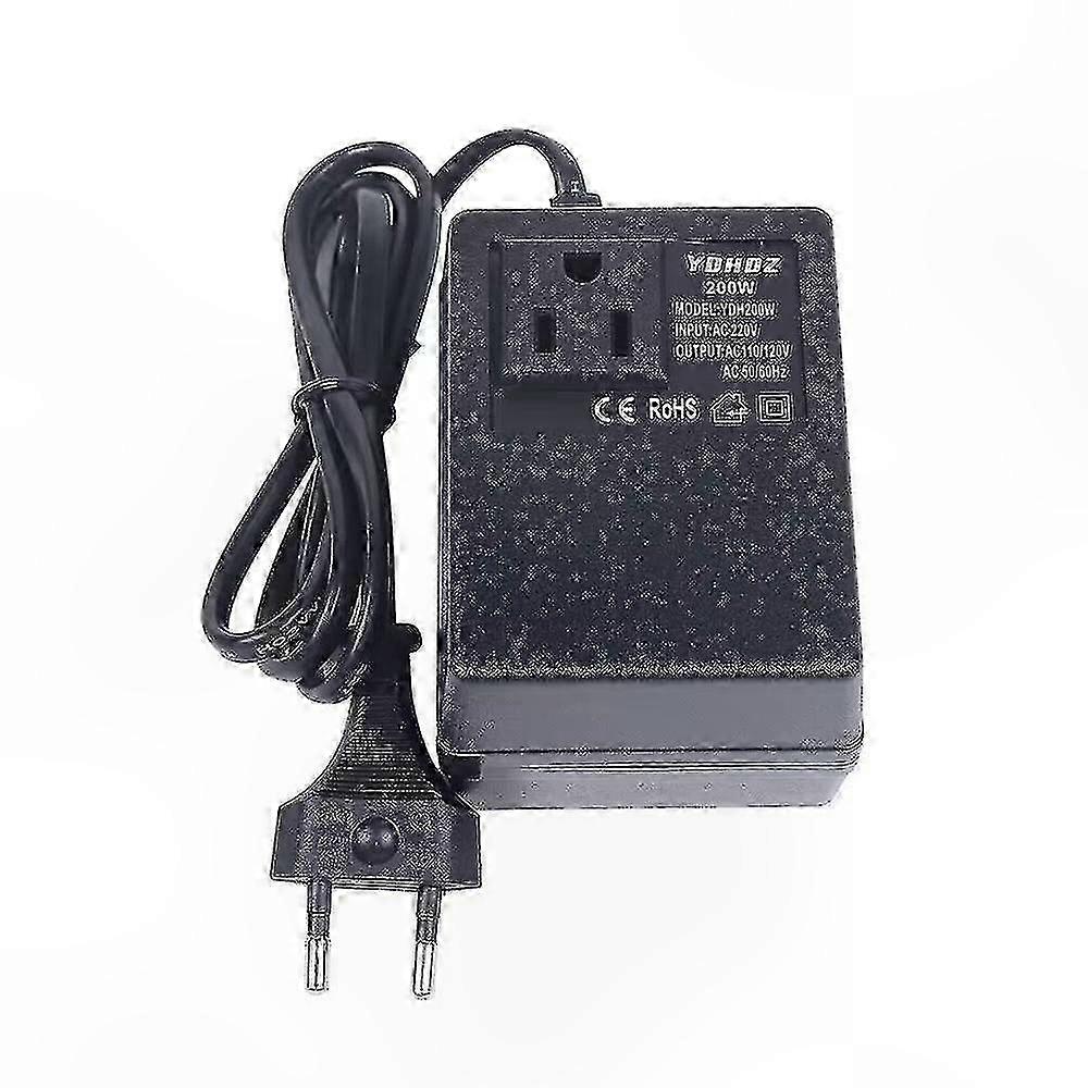 220V to 110V Step-Down Voltage Transformer Adapter