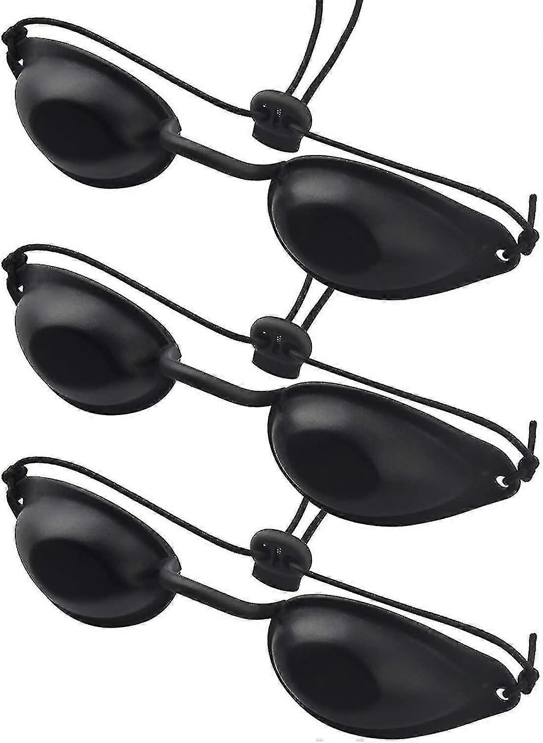 3pcs UV保護メガネ、Ipl UVのLed美容レーザー治療、黒色の保護メガネ、美容に適しています