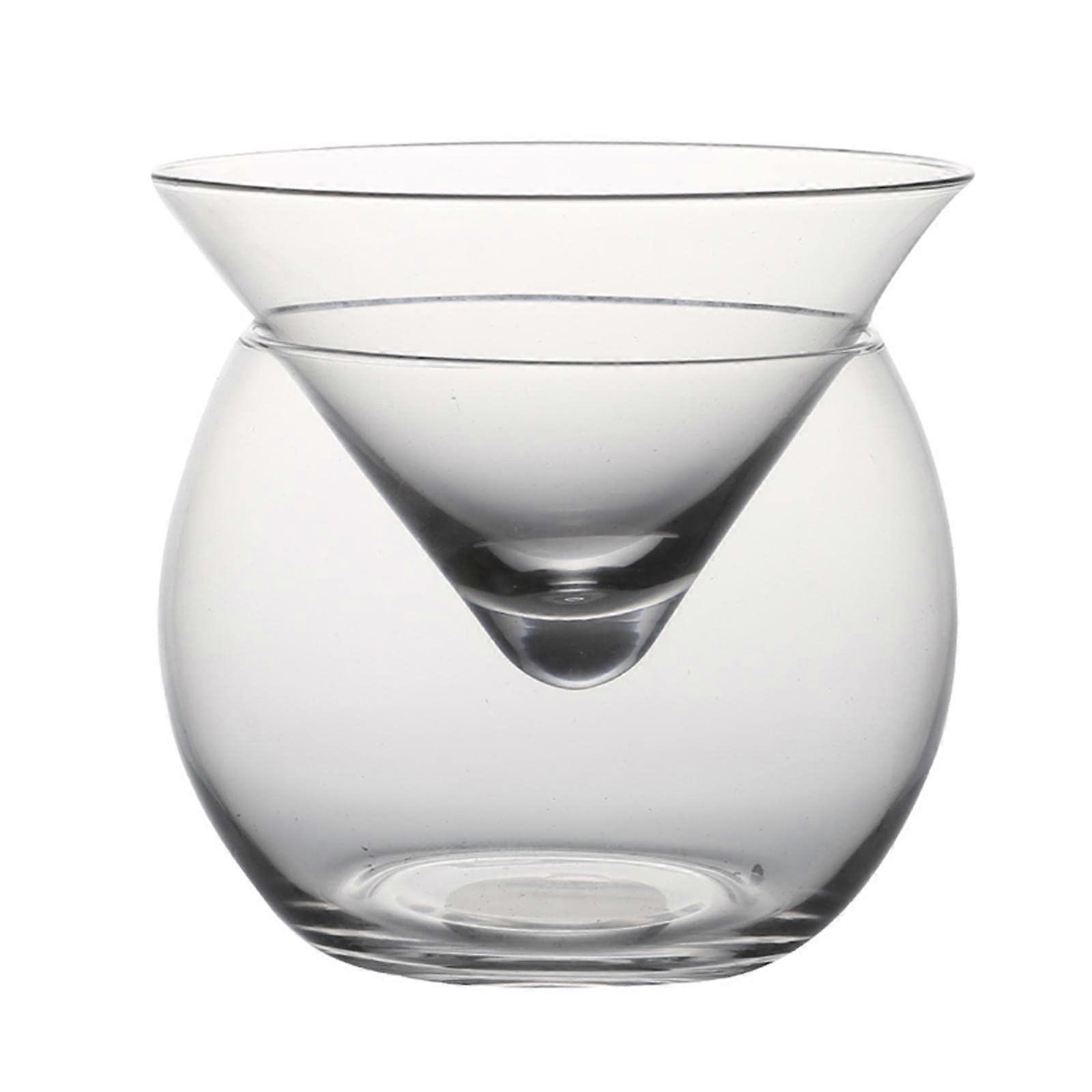 Conical Caviar Drinks Triangle Spherical Molecular Cup Size L, Clear, For Restaurant Bar, Molecular Mixology Tool