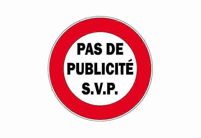 Ei mainontaa -tarra, Stop-mainontamerkki, Liimatarra