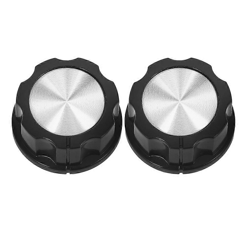 Black Plastic Universal Control Knobs for Kitchen Appliances 2Pcs