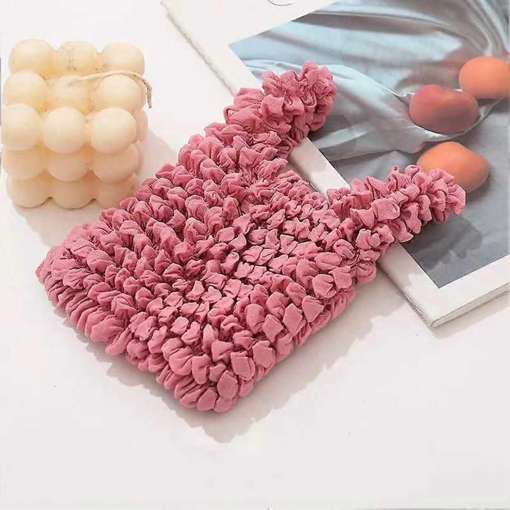 Expandable Mesh Shopping Bag with Elastic Bubble Design Lightweight Tote for Groceries and Storage