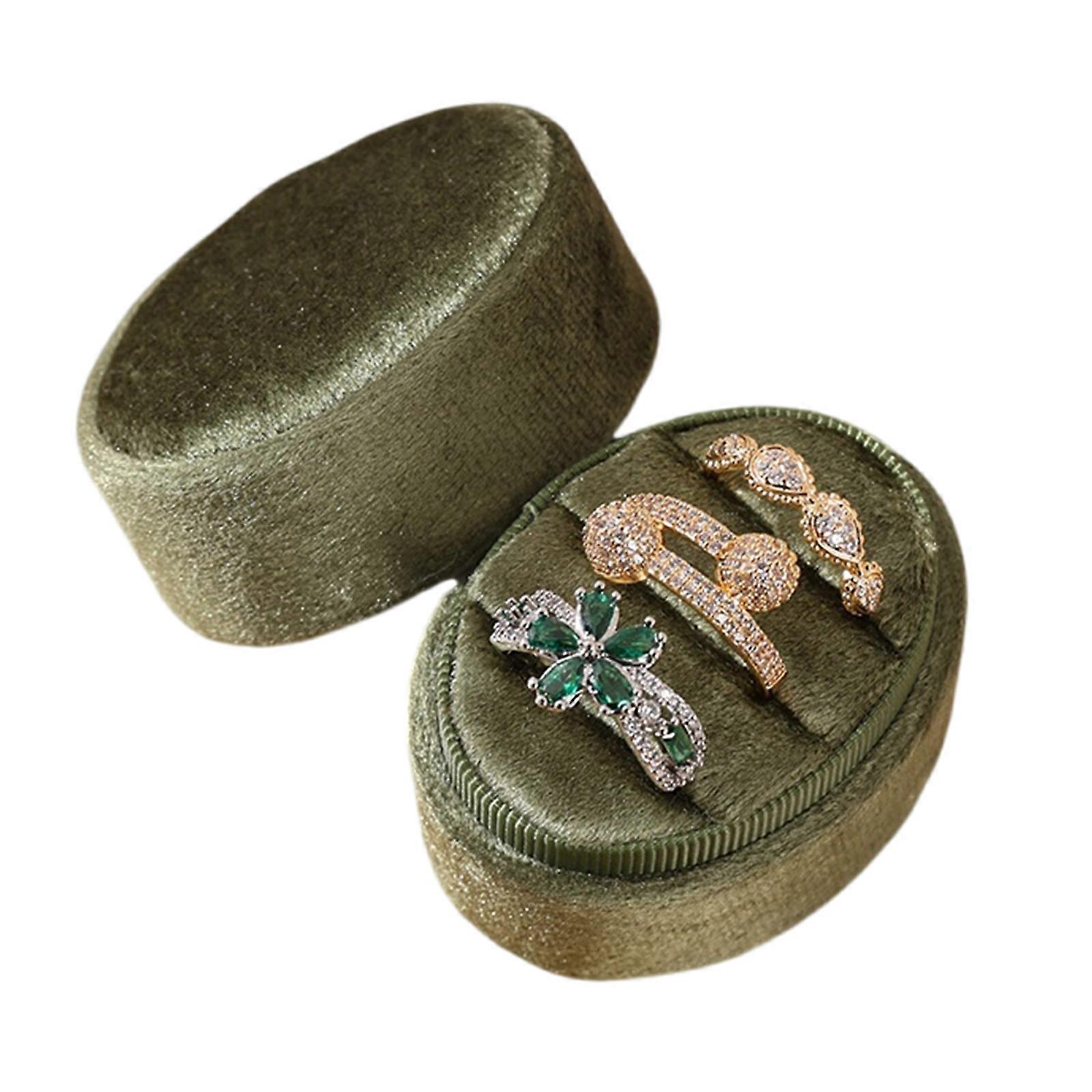 Wedding Rings Display Box with Soft Lining Cushion Rings Container Case For Engagement Vows Renewals Formal Occasion  T12 G76