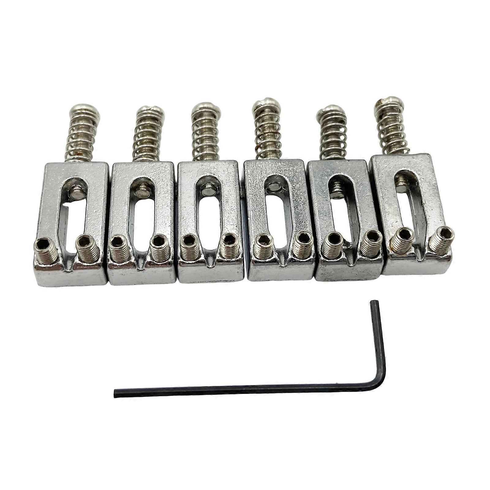 Strong Metal Mixture Guitar Bridge Pad String Deposit Structure Improved Sound Reverberation Quick Arrange  Silver