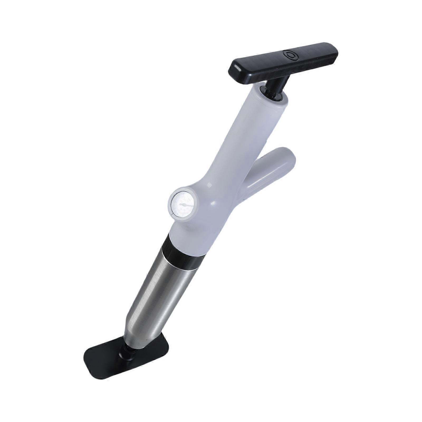 Toilet Unclogger with Barometer Powerful Drain Plumbing Tool High Pressure Air Toilet Plunger Drain Clog Remover  grey