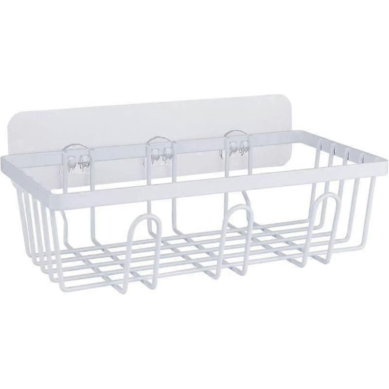 Shower Caddy Shelf with Hooks Bathroom Storage Adhesive Shower Tidy Kitchen Shelves No Drilling Shower Shelf 2PACK,Withe