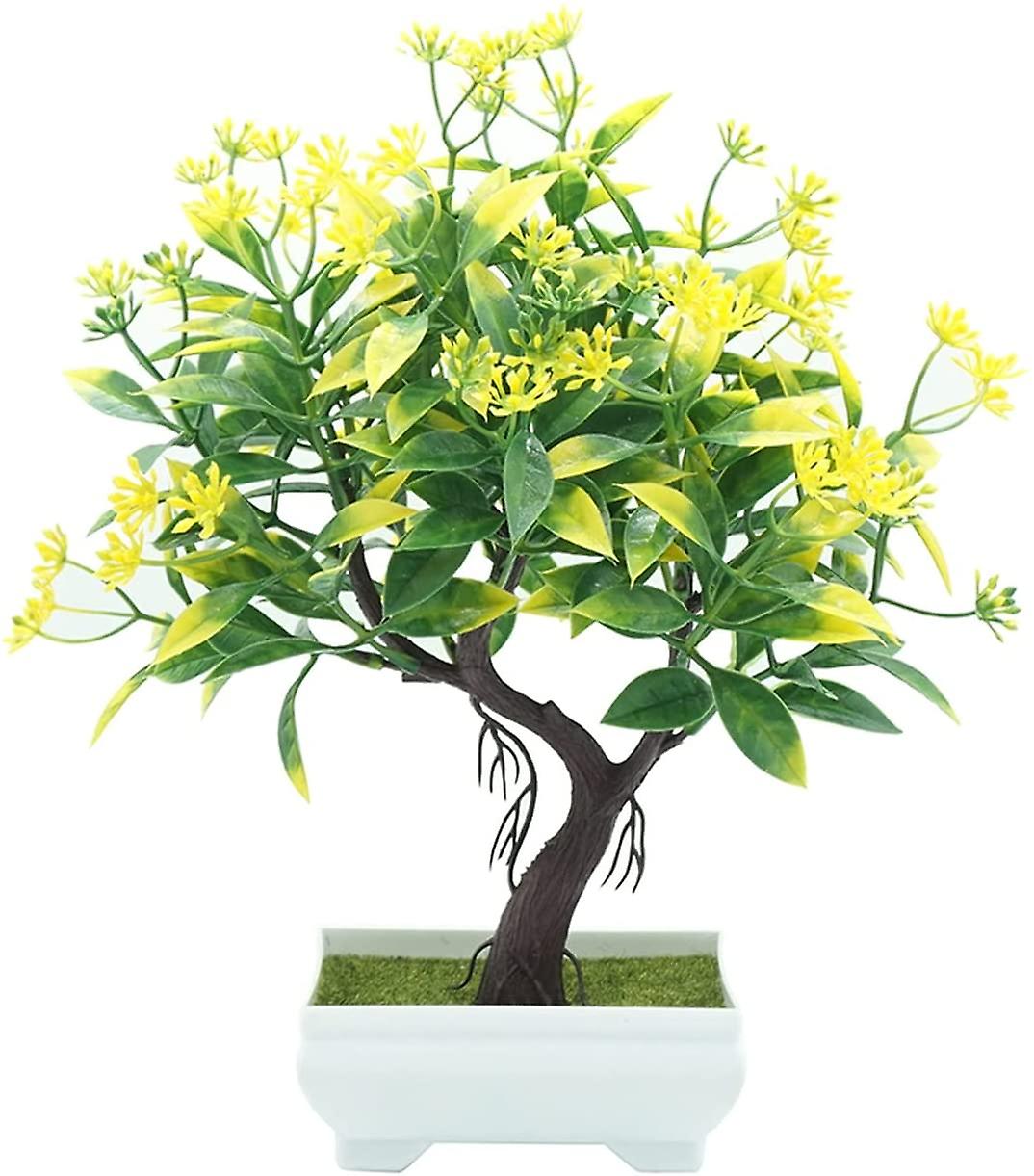 1pc Vaso fiore artificiale Bonsai Performance Stage Garden Wedding Party Decor per la casa-multicolore (colore Nome: Giallo)