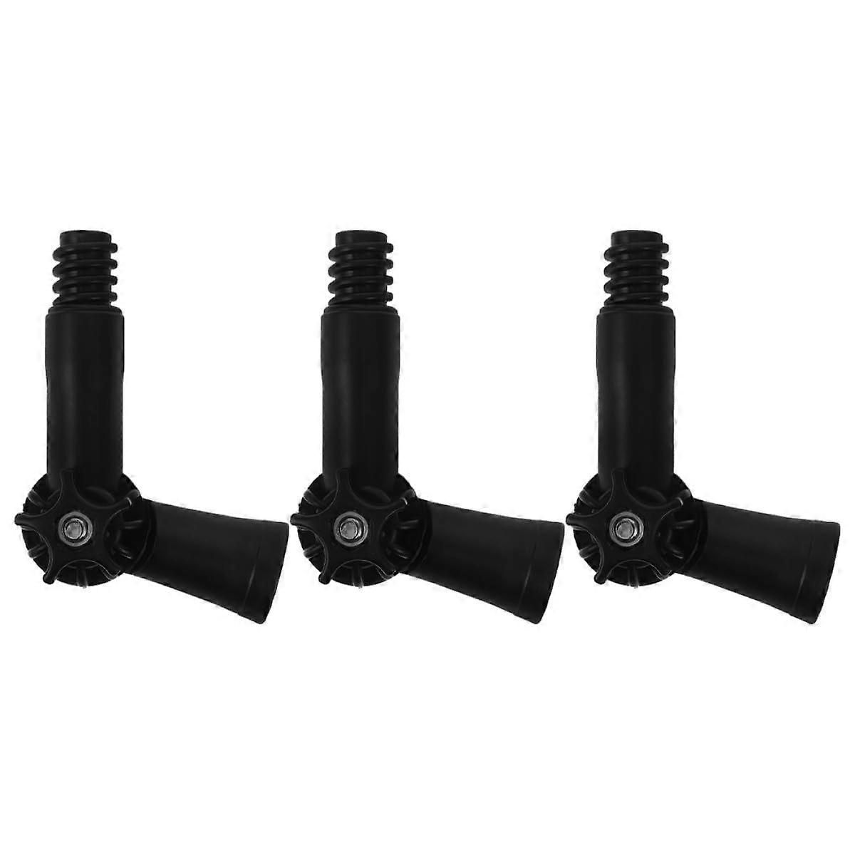 3pcs Threaded Angle Adapter for Extension Pole, Metal Hinge Tips for Window Cleaning, Paint Brush and Roller