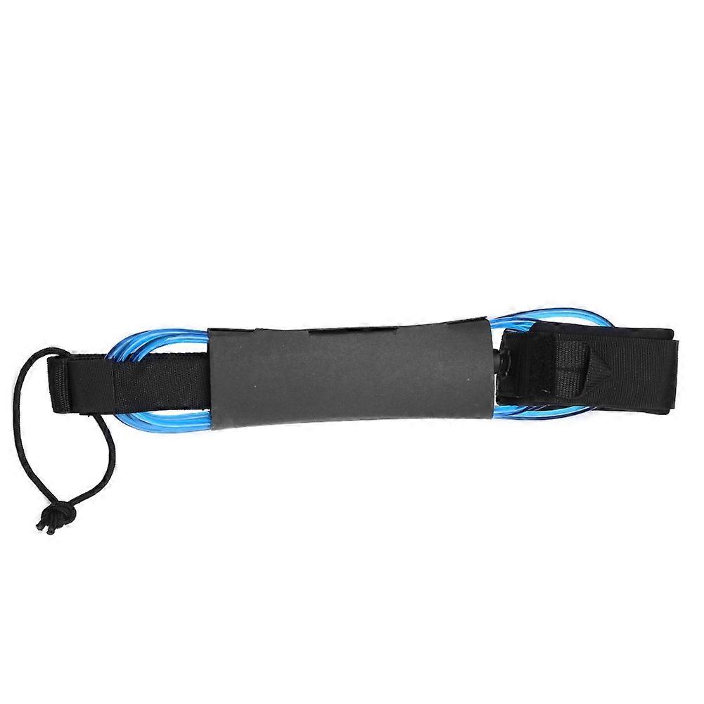 TPU 6ft 5.5mm Paddle Board Leash With Double Swivels (transparent blue)