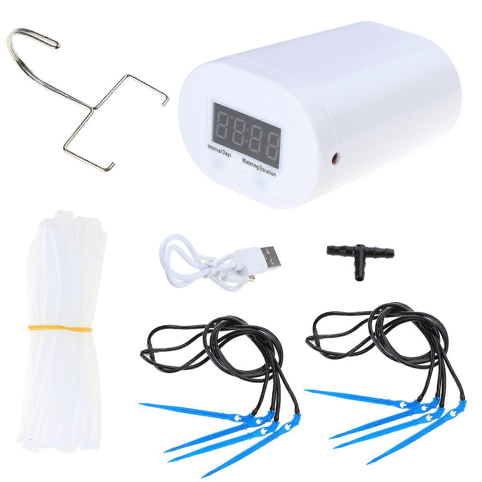 Smart timer-vandingssystem til hjemmet, indendørs blomster, potteplanter, haveværktøj, automatisk drypvandingssæt, 2/4/8 timer, flerfarvet