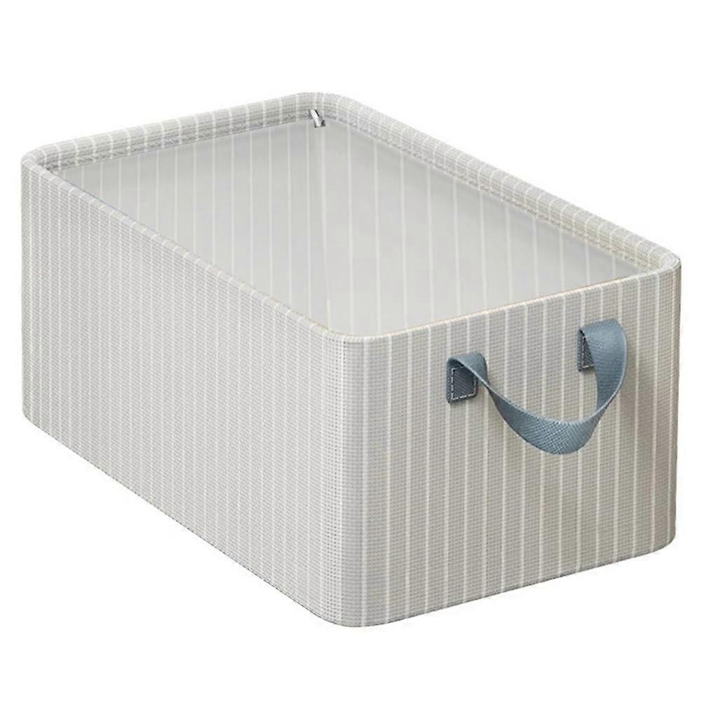 Beige Stripes Folding Metal Frame Clothes Storage Box Large Capacity Pants Storage Box