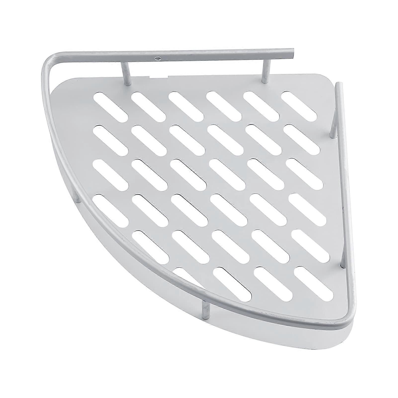 Aluminum Shower Caddy Dual Tier Corner Rack for Shampoo and Towels, Easy Install 36x22x30CM