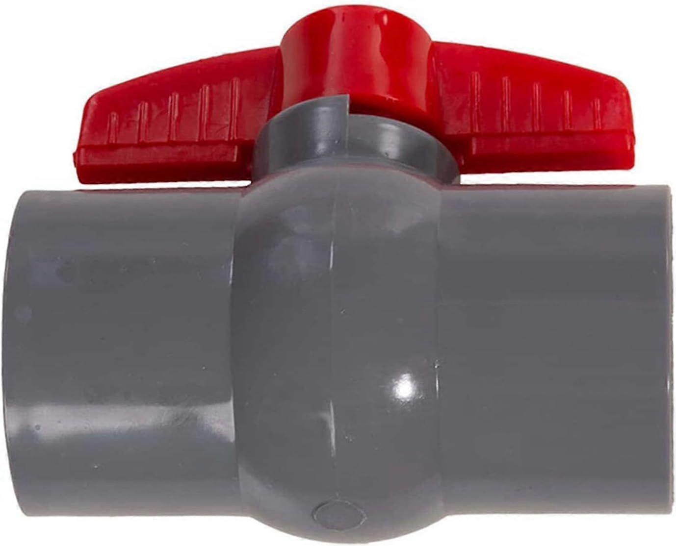 PVC Ball Valve Water Supply Hose 50mm Sliding Adhesive Socket for Flow Control and Shutoff