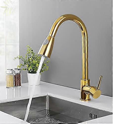 Kitchen Sink Faucet with Pull Down Sprayer, Brushed Nickel Single Handle 360° Swivel for Bar and Farmhouse