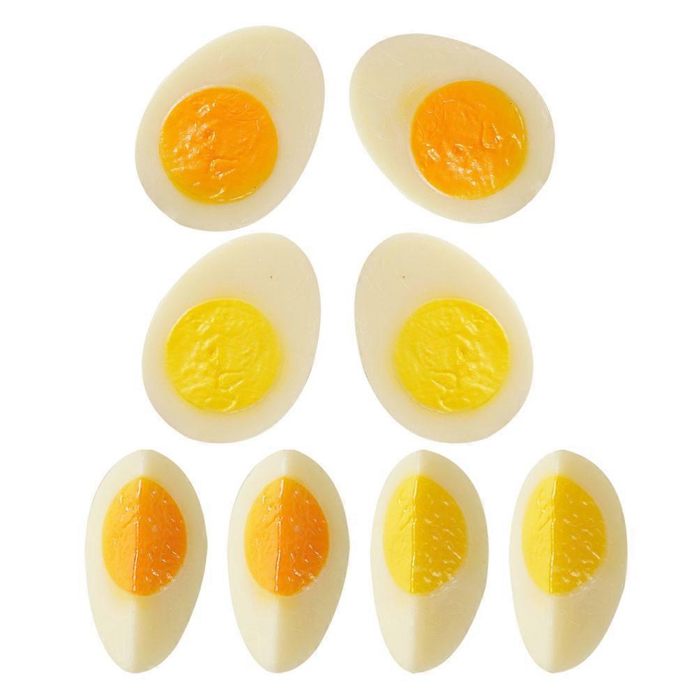 Artificial Lifelike Egg Models for Decoration 8Pcs Faux Boiled Egg Food Props