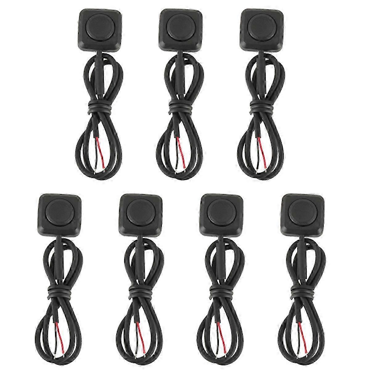 7 Pieces Momentary Push Button on/Off Switch 12V/24V, Mini Button Switch Mount for Car Horn, Industr szrh21