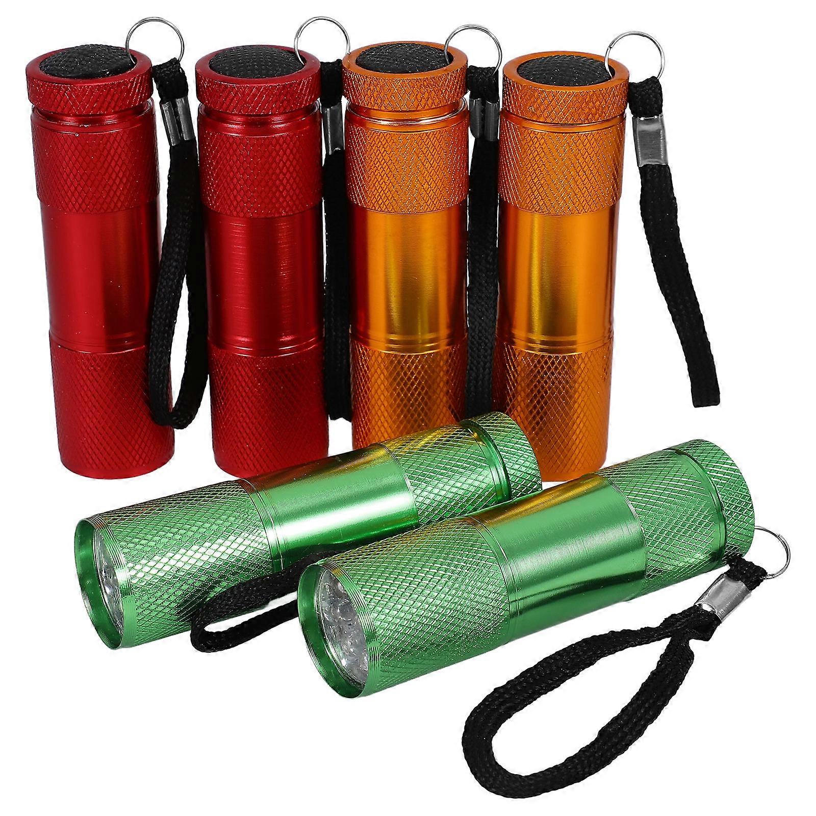 Mini Flashlight Outdoor Emergency Flashlight for Lighting 6Pcs Assorted Color