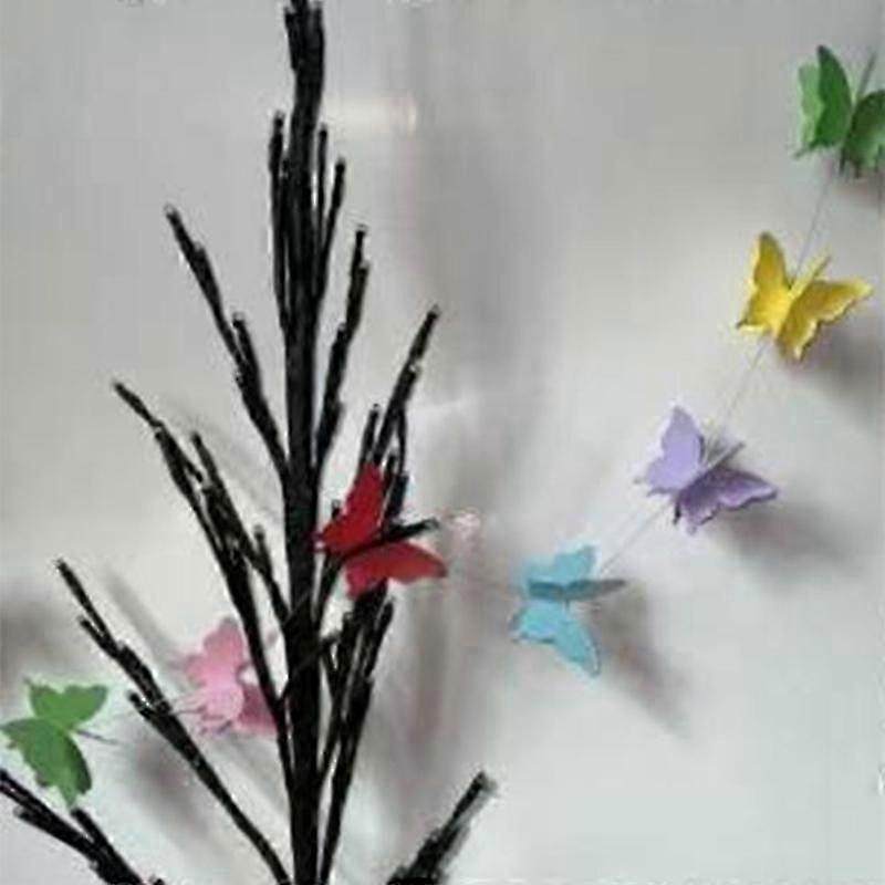 3D Paper Butterfly DIY Banner Hanging Decors Butterfly String Hanging Streamer-