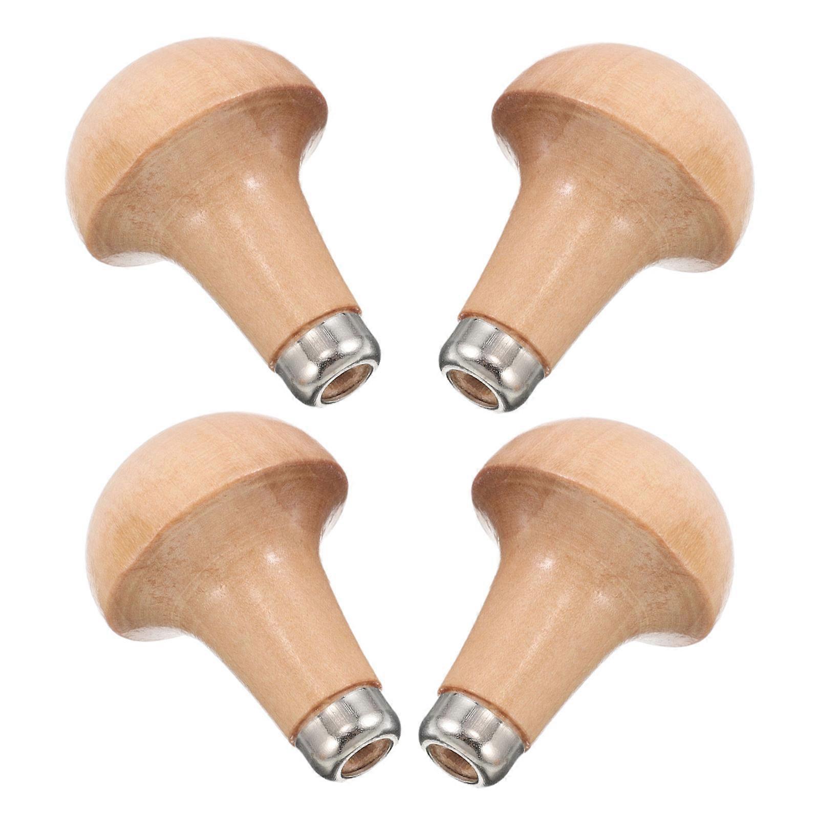 Durable Wood Graver Handle for Metal Files 4Pcs Ergonomic Hand Tool Grip