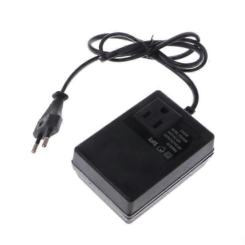 200W AC 220V to 110V Reduce Transformer Convert Power EU Plug Adapter
