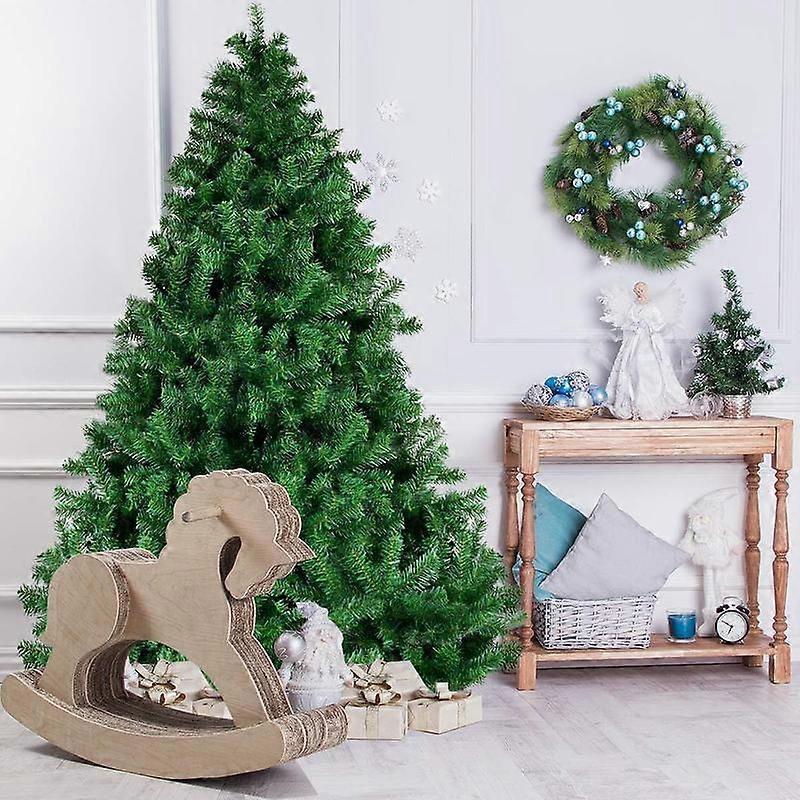 Artificial Christmas Tree, 7FT/8FT Premium Pine Unlit Holiday Decoration, Full Size D��cor Easy Assembly Metal Stand