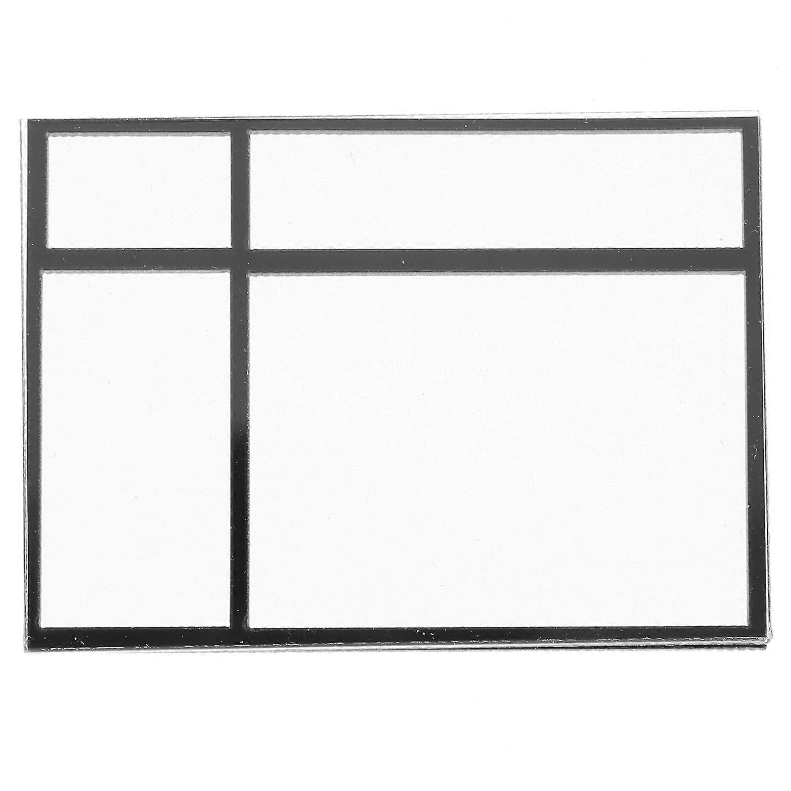 Mini Scale Window for Dollhouse Decoration Acrylic Frame 2Pcs Pack