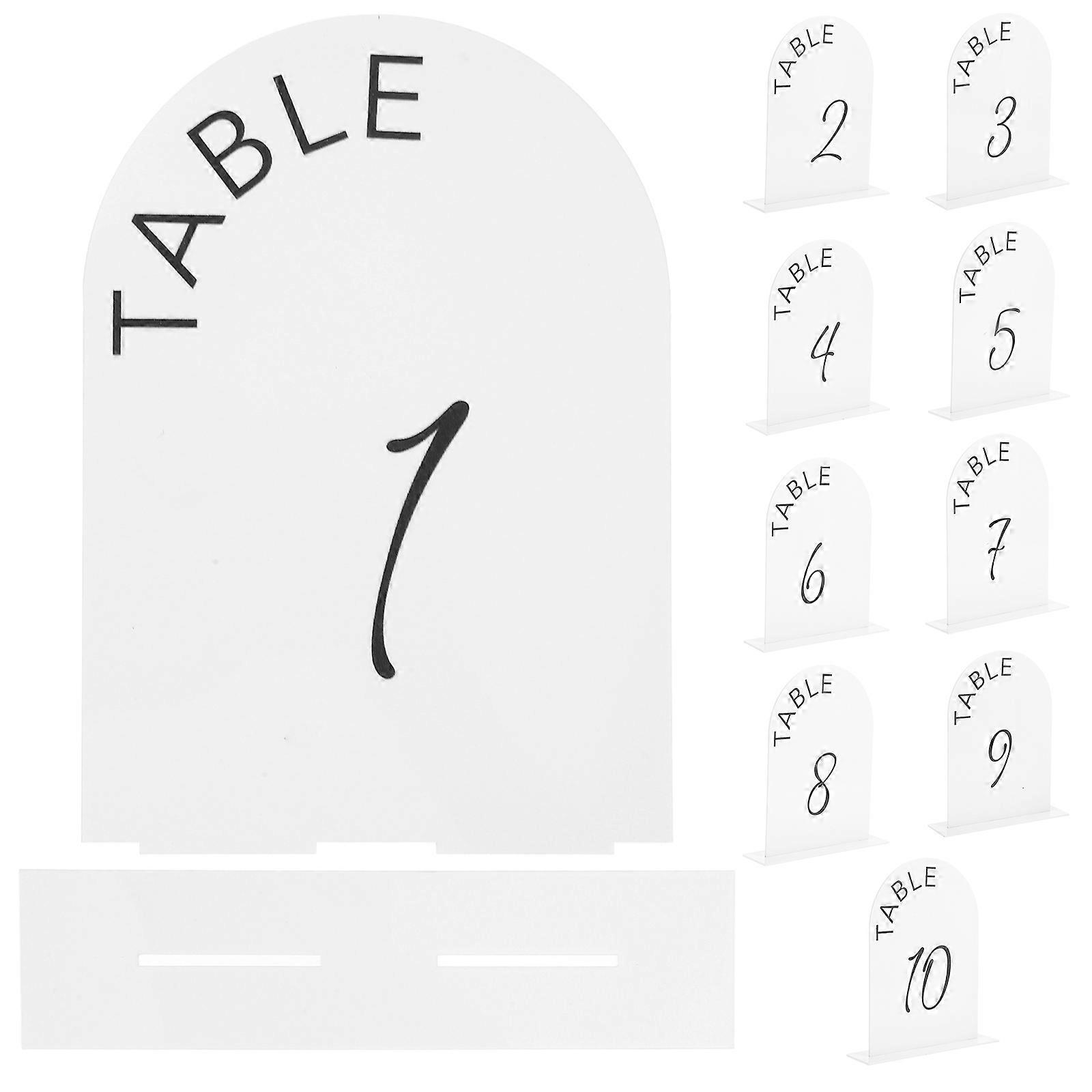 10Pcs Wedding Table Numbers Acrylic Table Signs for Reception Use