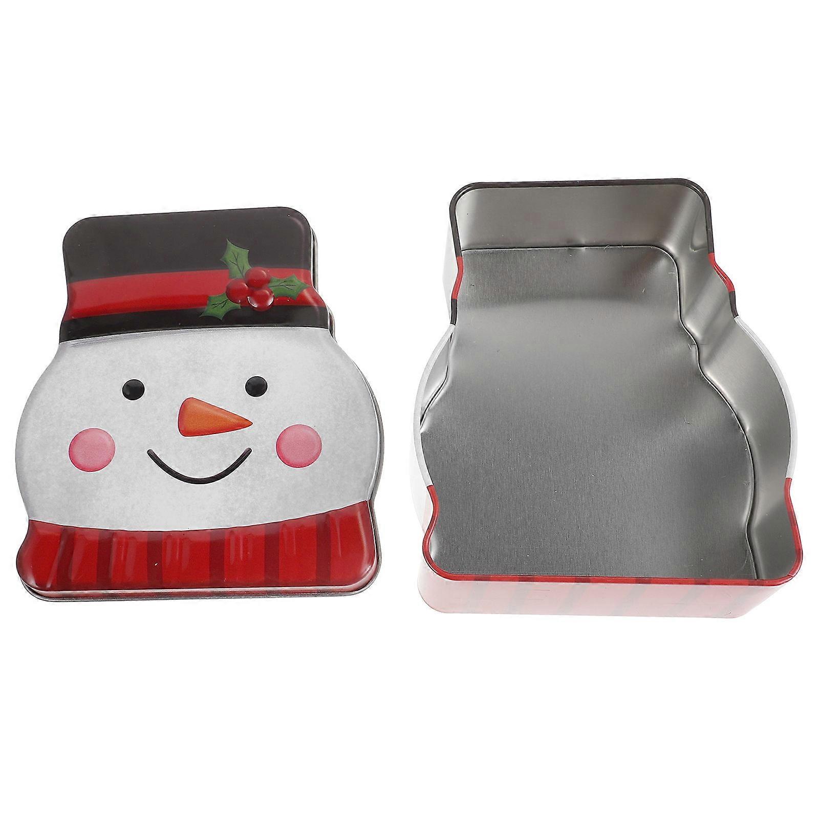 Christmas Tin Candy Box with Lid for Holiday Cookie Containers Large Capacity