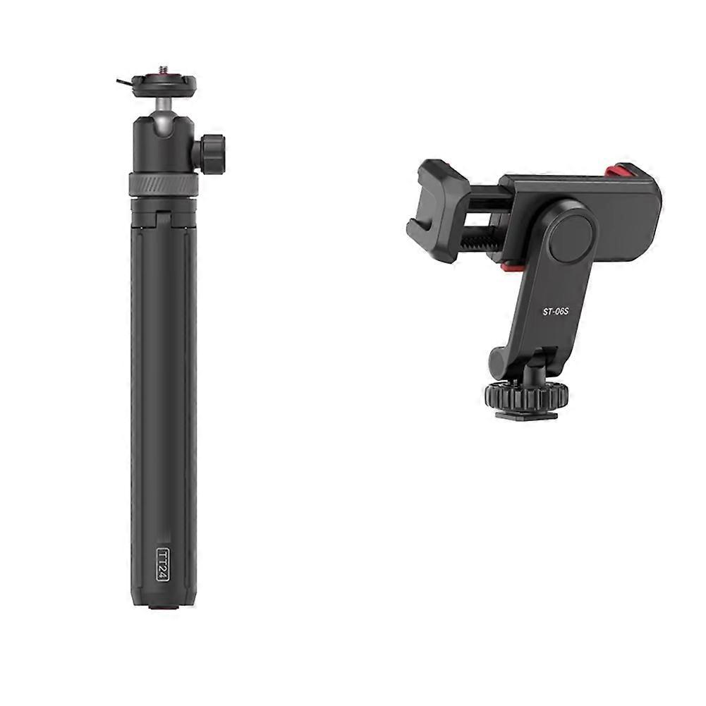 TT24 Cka Quick-Release Tripod 1.5M Selfie Stick with Phone Clip for DJI Pocket Insta360 Action Camera with Quick Plate