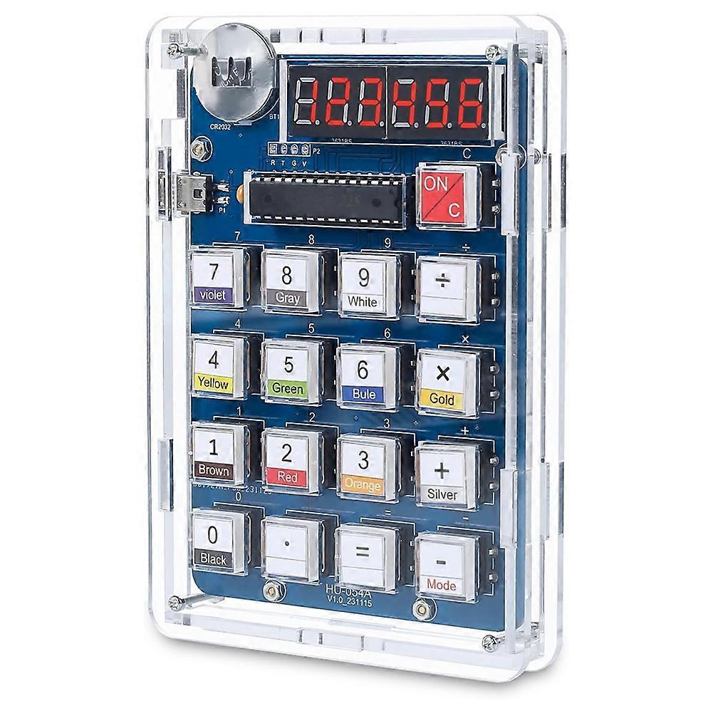 Welding Practice Kit, 6-Digit DIY Calculator Kit USB/Battery Powered Desktop Calculator Welding Project Electronics Kit