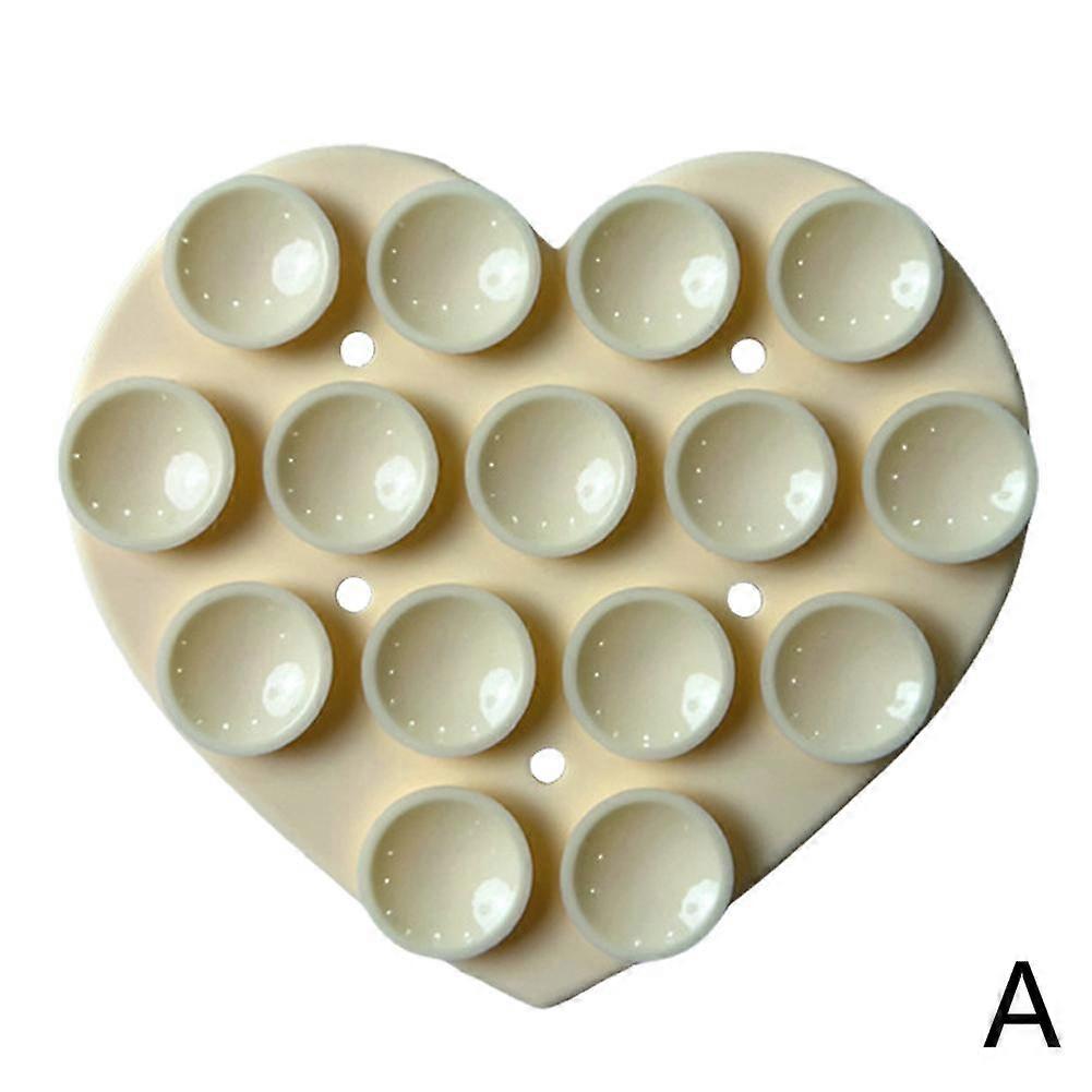 Heart-shaped Thickened Double-sided Silicone Suction Cup Large Suction Fixed Non-slip Pad Mobile Phone Bracket For Glass Ceramic
