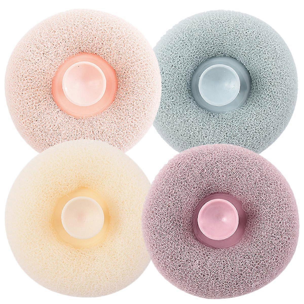 4pcs Bath Loofah Sponge Shower Scrubber for Gentle FullBody Cleansing and Deep Exfoliation