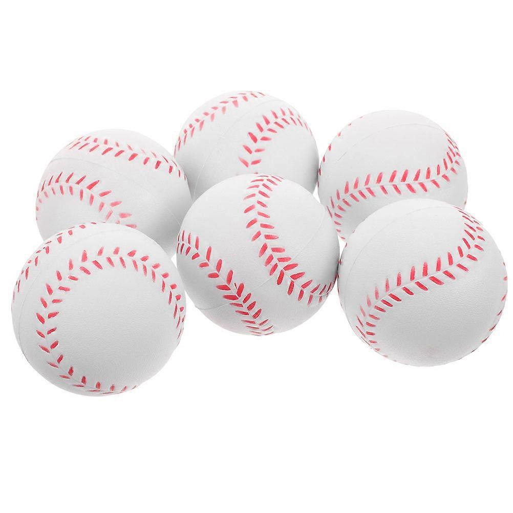 Soft PU Foam Baseballs for Training Practice 6Pcs Set Baseball Foam Balls