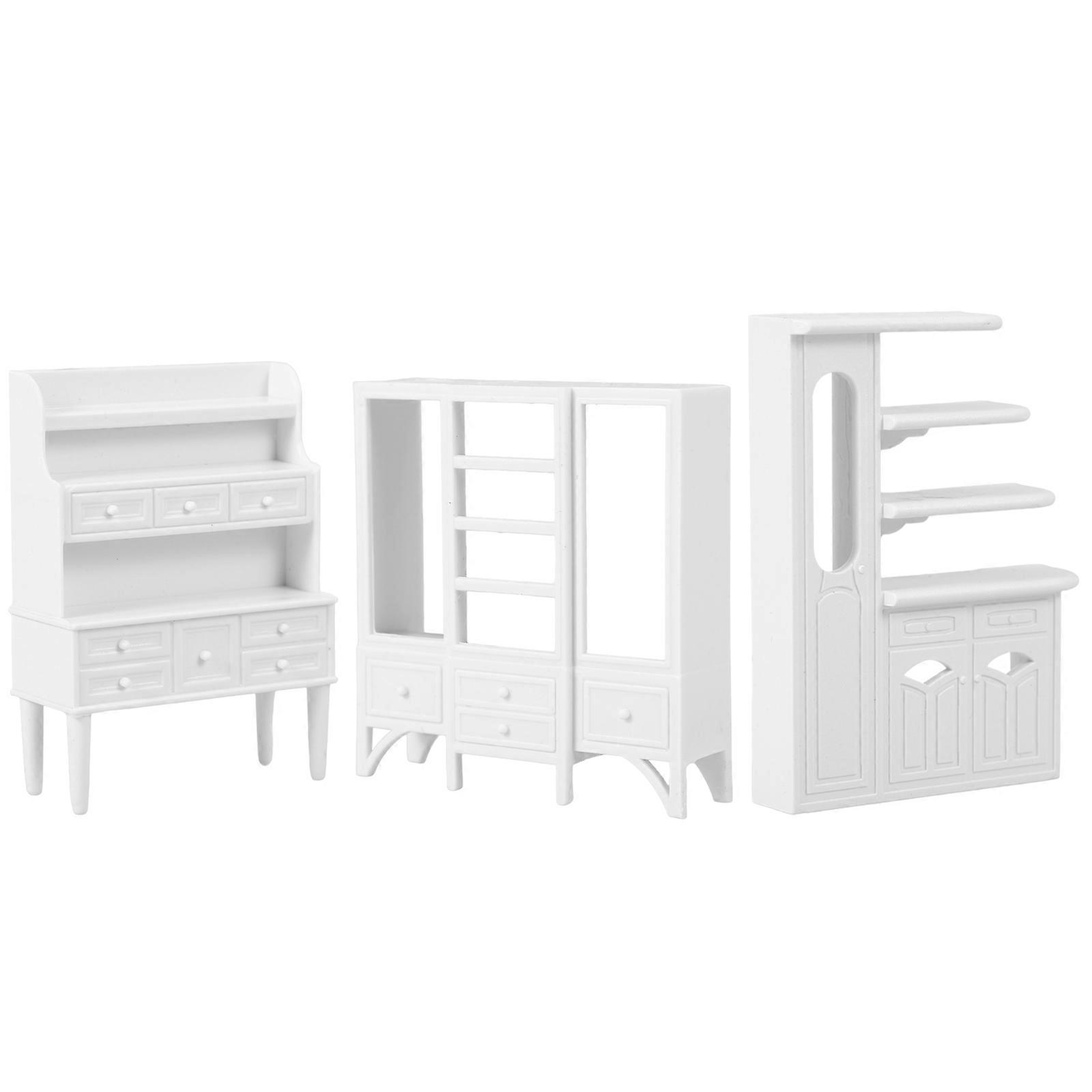 Sand Table Building Furniture Mini Cabinet Model for Display 3Pcs Set