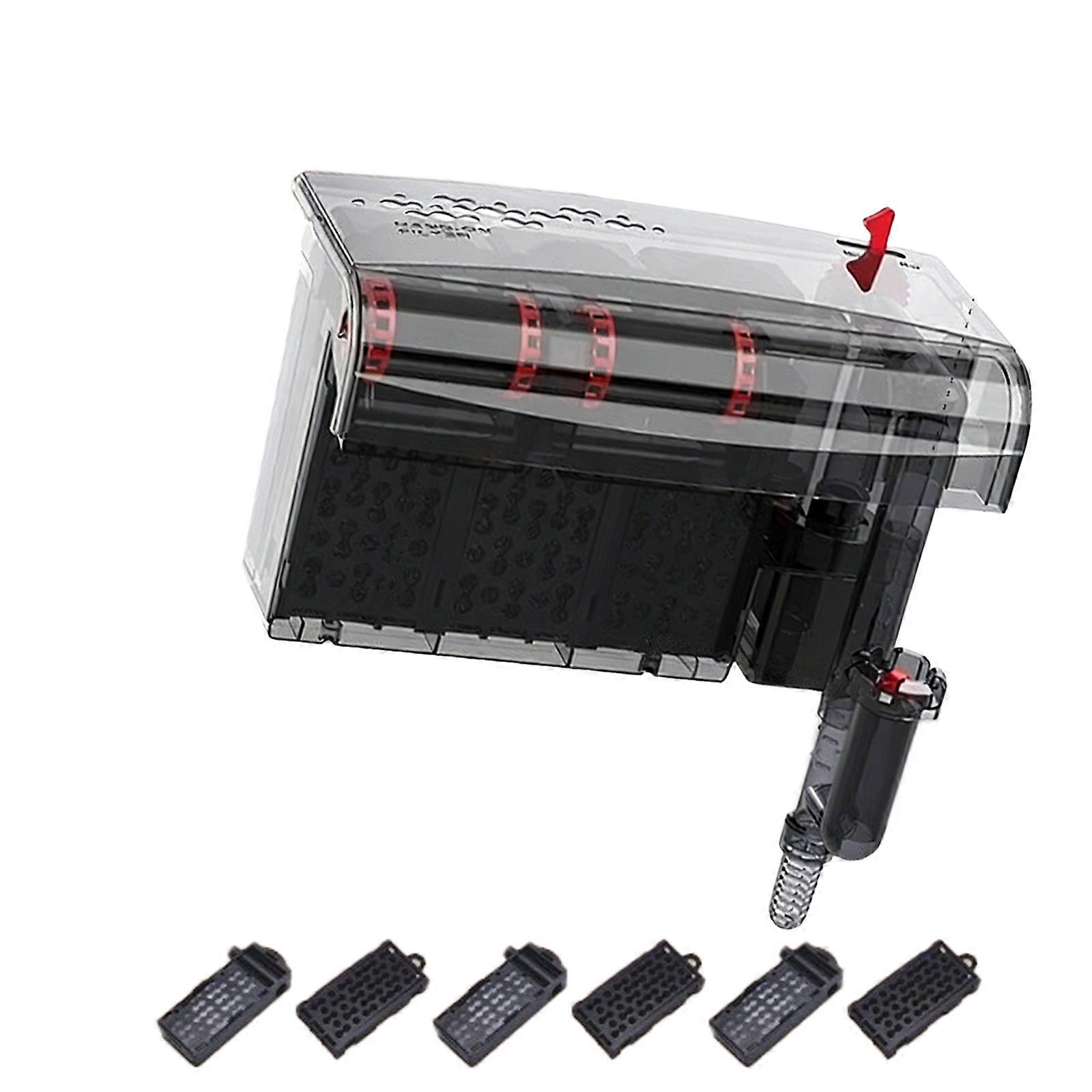 Low Noise Aquarium Wall Mounted Filter Pump with Shower Pipe Outlet and Customizable Water Current Multicolor