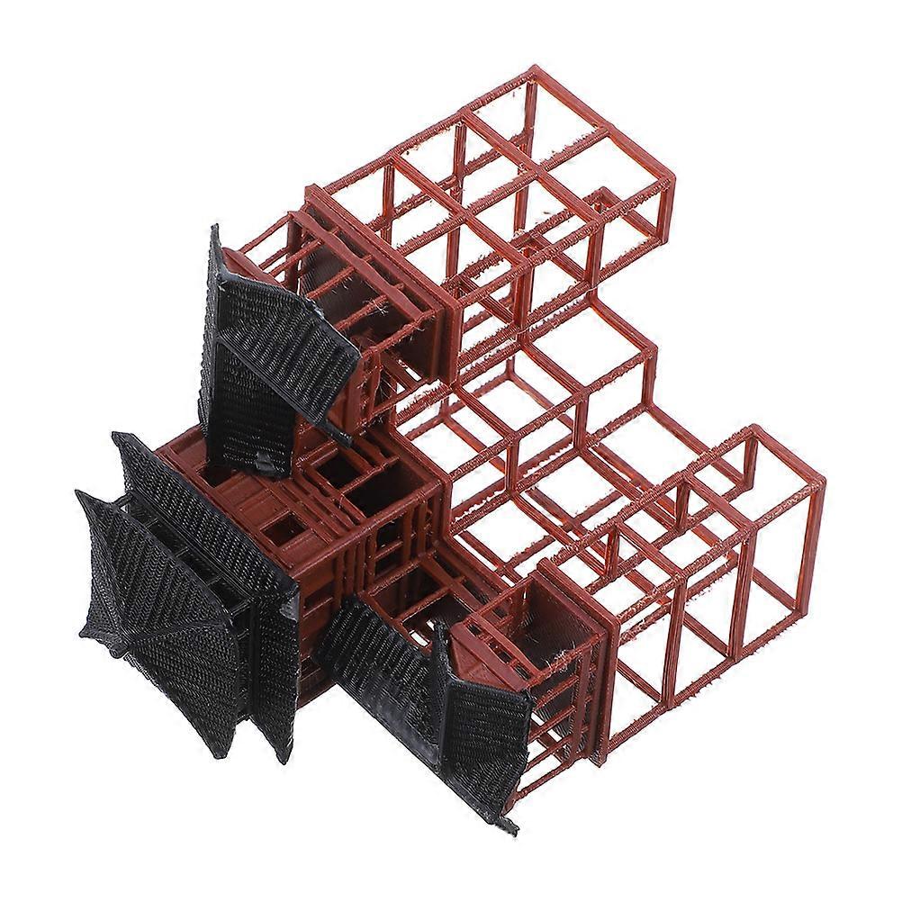 Fish Tank Ornament Miniature Pavilion Model for Decor 5Pcs