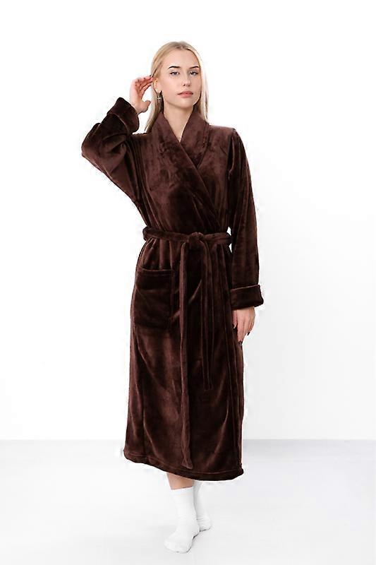 Women’s Bathrobe – Soft Fabric with Belt & Pockets,, Winter,  HC 8577-034