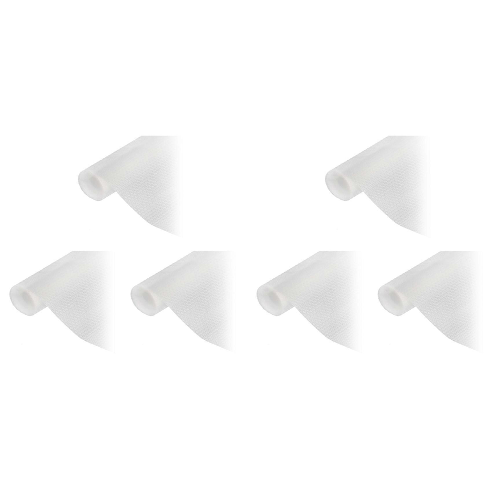 6 Rolls Plastic Shelf Liners Refrigerator Mats EVA Refrigerator Liners Cabinet Liner Waterproof Fridge Pads Drawer Mat