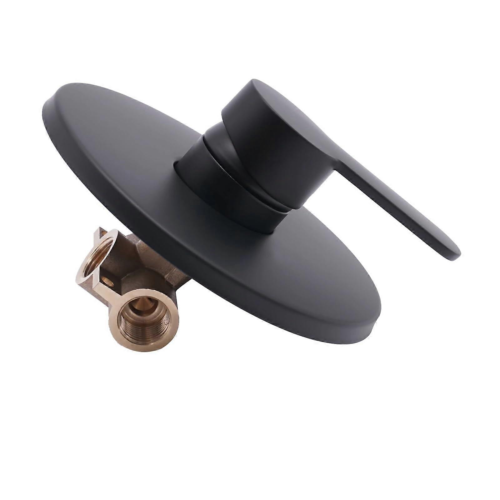 Wall Mount Shower Faucet with Precise Temperature Control, Modern Black Bathroom Mixer Tap