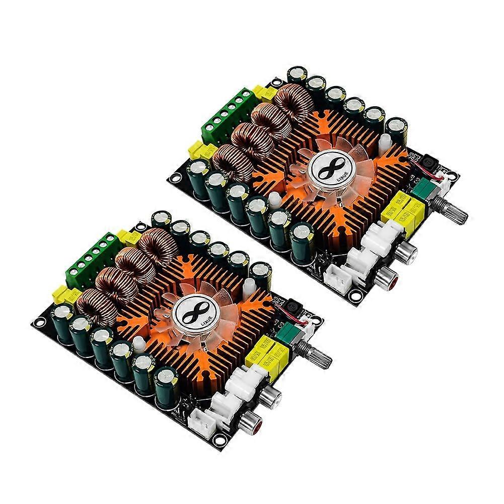 TDA7498E Stereo Module 2.0  2Piece HiFi Digital Amplifier Board 160Wx2 BTL 220W With Cooling Fan