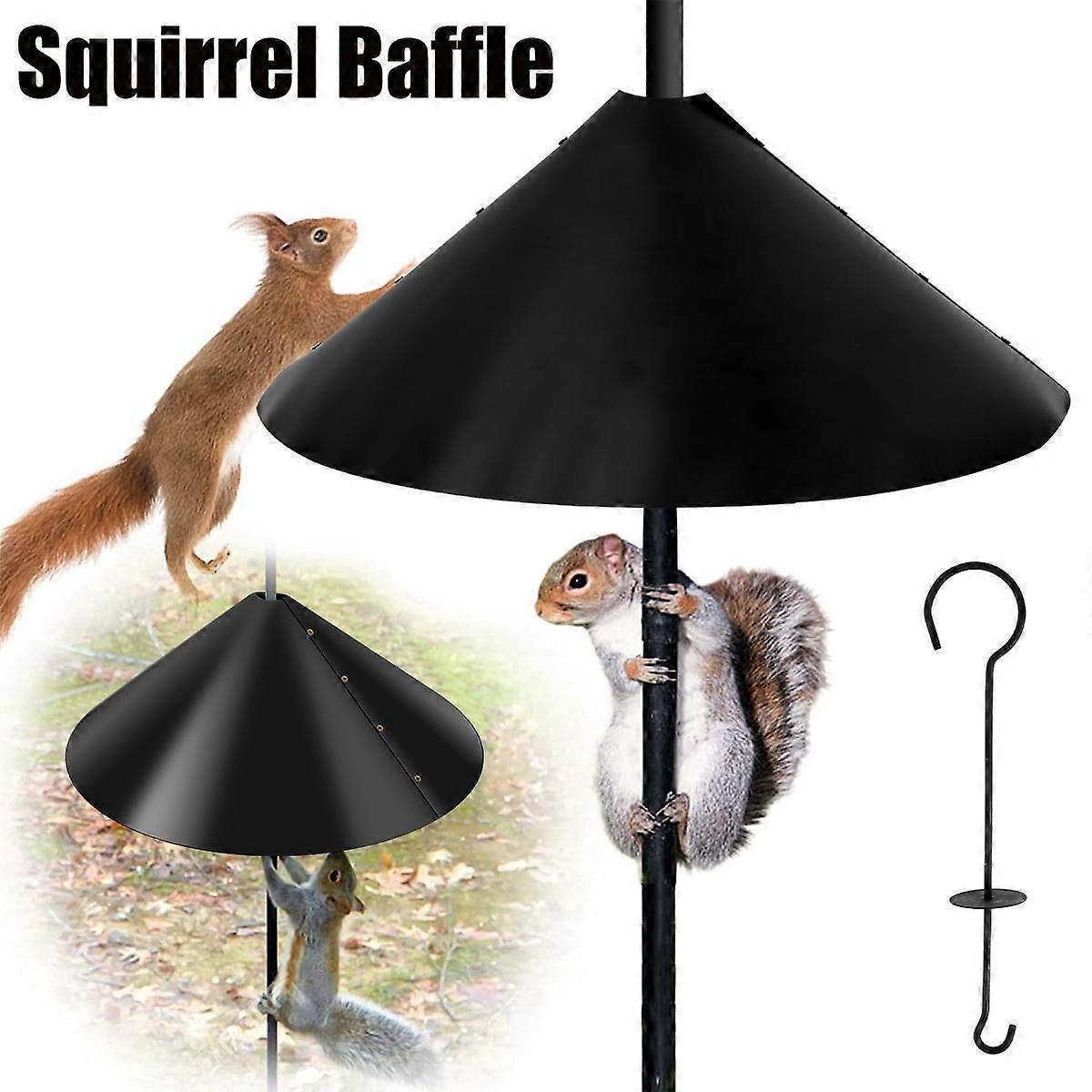 FUYGRCJ 18 inch Squirrel Baffle Wrap Around Squirrel Proof Baffles Durable Plastic Bird Feeder Guard with Hook