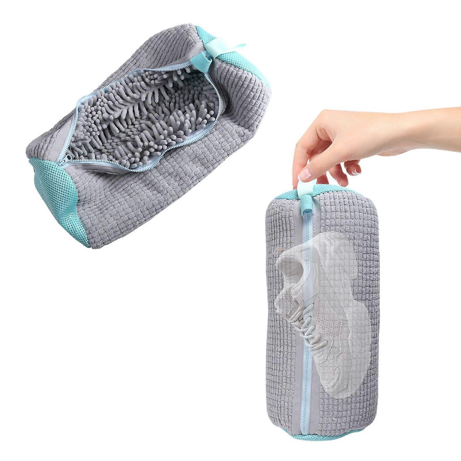 Shoe Washing Machine Bag 2 Pack 360° Cleaning Mesh Sneaker Laundry Bag with Scratch Protection