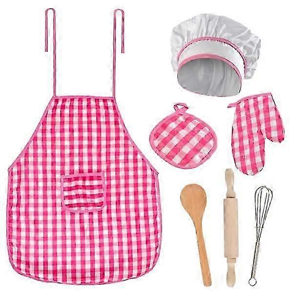 Chef Clothes for Children - 7-Piece - Apron   Chef's Hat etc. Multicolor multi-colored