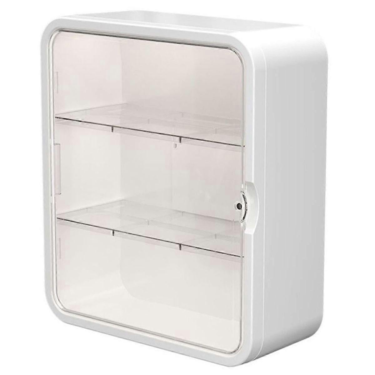 No Punching Installation Wall Hanging Cabinet Transparent Drawer-Type Large-Capacity Multi-Layer Storage Box A