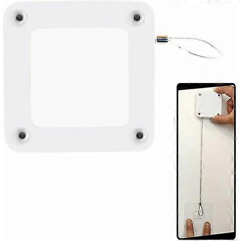 Punch-Free Automatic Door Closer, No Hole Automatic Closing for Most Doors, White