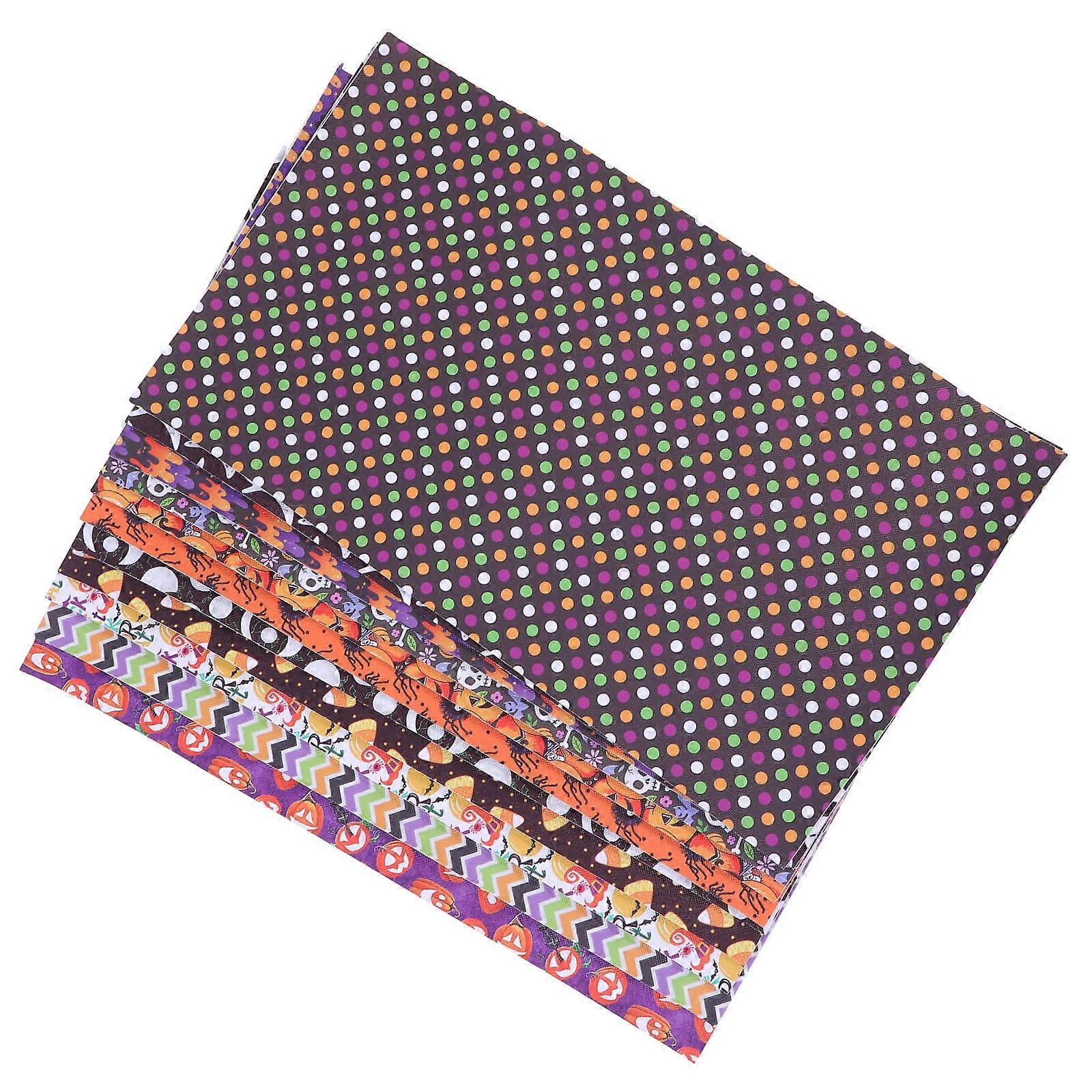 11Pcs Halloween Sheets DIY Fabric for Handmade Creations