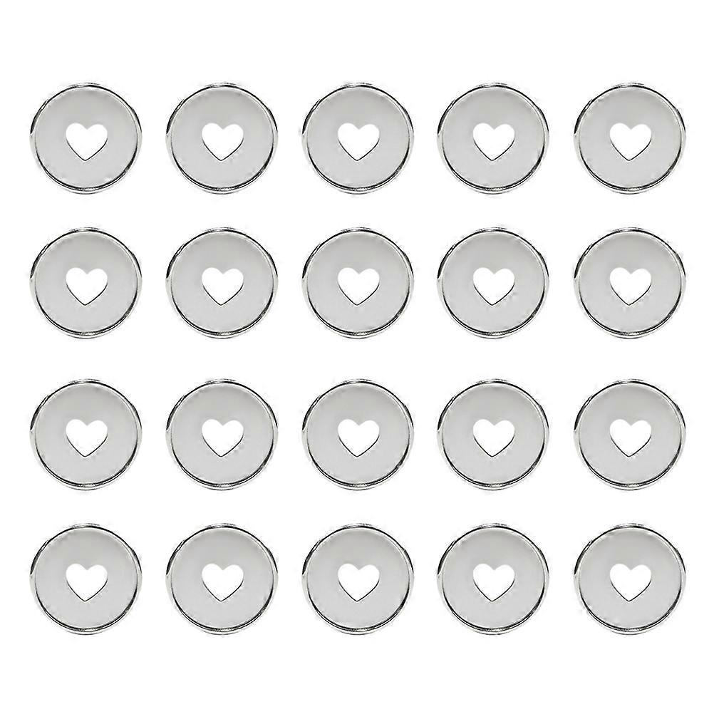 Plastic Discs Loose Leaf Binder Rings for Planner Binding 20Pcs Silver ABS